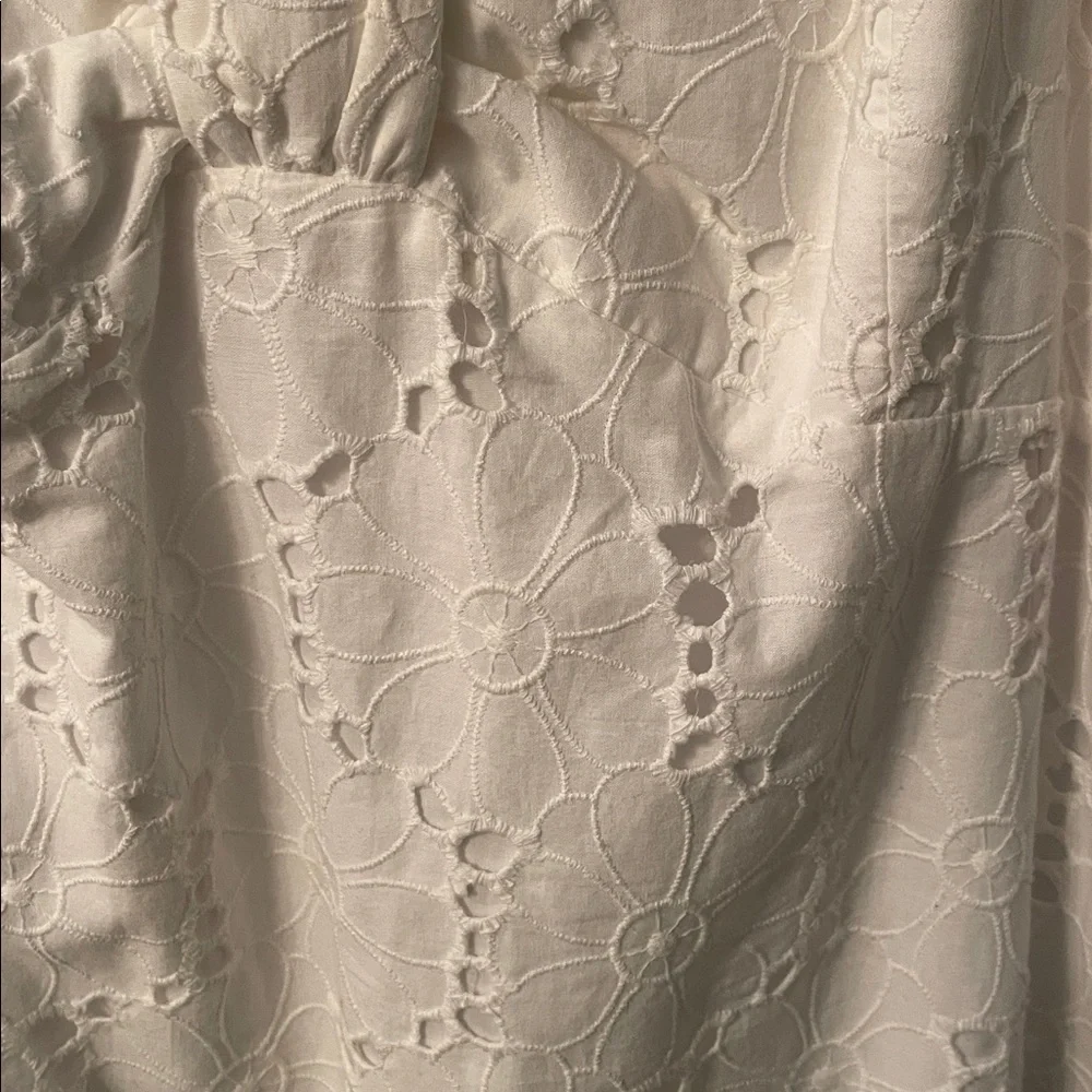 Lilly Pulitzer Size 14 White 100%Cotton Cottage Floral Short Resort Preppy Dress - Picture 7 of 10